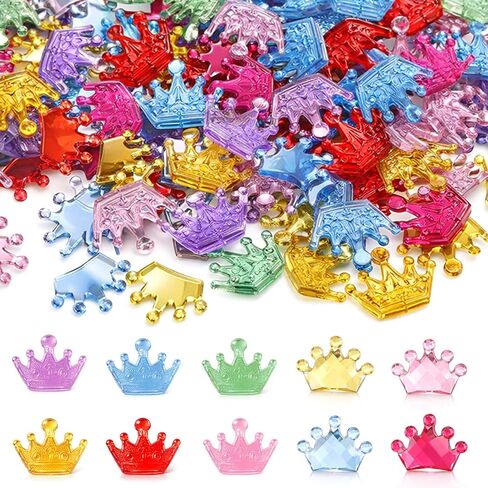 200 Pcs Resin Flatback Crown, Mini Resin Crown Flat Back, Mini Crowns for Crafts 2 cm Multicolor Crowns for Decorating Scrapbooks, Notebooks, Mobile Phone Cases, Clothing, DIY Crafts in Kuwait