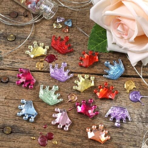200 Pcs Resin Flatback Crown, Mini Resin Crown Flat Back, Mini Crowns for Crafts 2 cm Multicolor Crowns for Decorating Scrapbooks, Notebooks, Mobile Phone Cases, Clothing, DIY Crafts in Kuwait