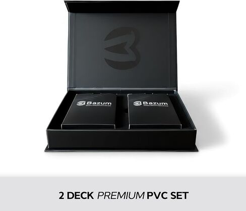 Waterproof Playing Cards 2 Pack Premium Black Plastic PVC Poker Deck, Washable & Durable, Magnetic Gift Box, Professional Poker Size for Adults & Travel in Saudi Arabia