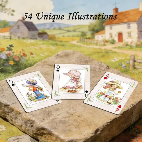 Playing Cards, Country Illustration Vintage Style Poker Cards, Beautiful Childhood Memories Themed Playing Card, Standard Cards, 54 Unique Exquisite Illustrations, High-End Playing Cards. in Kuwait