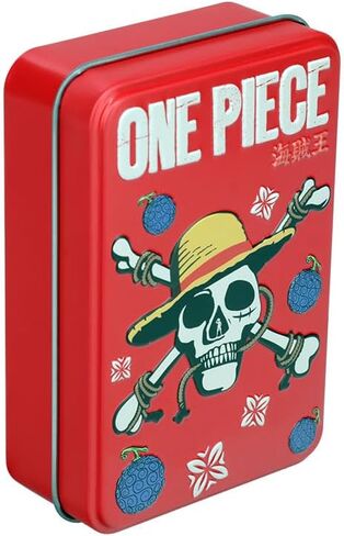 أوراق لعب Paladone One Piece Jolly Rogers للبوكر، والرومي، وGo Fish، وألعاب البطاقات، وبضائع الرسوم المتحركة المرخصة رسميًا وهدية قابلة للتجميع في علبة معدنية in Kuwait