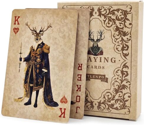 Vintage Style Playing Cards, Reindeer & Elk Playing Cards, Cool Deck of Cards for Family Game Night, Travel & Holiday Parties, Party Games, Collections in Saudi Arabia