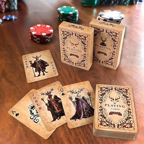 Vintage Style Playing Cards, Reindeer & Elk Playing Cards, Cool Deck of Cards for Family Game Night, Travel & Holiday Parties, Party Games, Collections in Saudi Arabia