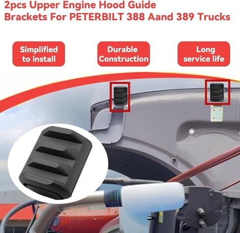 دليل غطاء المحرك العلوي مناسب لشاحنات Peterbilt 388 و389، استبدل دعامات دليل غطاء المحرك العلوي، دعامة استبدال مباشرة in Kuwait