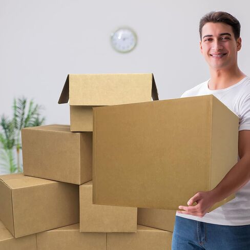 مجموعة نقل اقتصادية مكونة من غرفة واحدة من UBMOVE، 15 صندوقًا من الورق المقوى المموج باللون البني (5 صناديق صغيرة و10 صناديق متوسطة)، مجموعة نقل الشقق مع شريط وقلم تحديد وصناديق تخزين in Kuwait