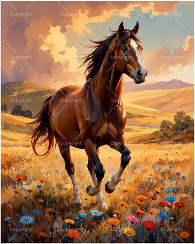 Animal Paint by Numbers Kit for Adults - DIY Horses and Dogs Resting by Stable Wall Painting on Canvas 16x20In, Acrylic Paint Set, Suitable for Beginners, Art for Home Decoration or Gifts in Kuwait