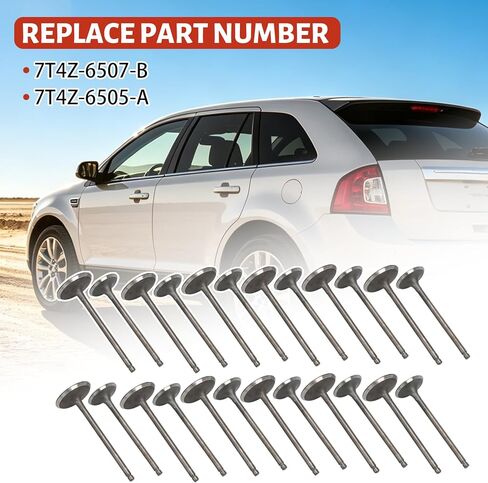 7T4Z-6507-B Exhaust and Intake Valve Kit Compatible with Ford Edge Explorer F150 Flex Mustang Taurus Transit 150 250 350 350HD Fusion Lincoln Continental MKT MKX MKS Mazda 6 CX9 Mercury Sable in Saudi Arabia