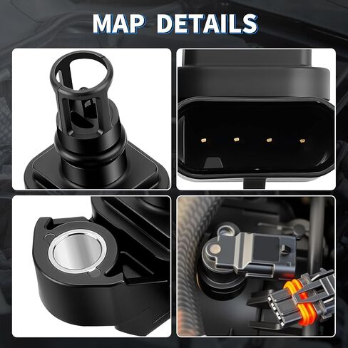 MAP Sensor Manifold Absolute Pressure Sensor Fit for 2018 2019 2020 2021 Chevy Equinox Silverado 2500/3500 HD Malibu Cruze Trax GMC Sierra 2500/3500 HD Terrain Buick Encore Cascada 12681993 in Kuwait