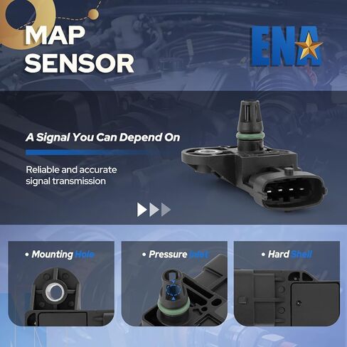 ENA Manifold Absolute Pressure Sensor Compatible with 2011 2012 2013 2014 2015 2016 2017 2018 2019 2020 2021 2023 Ford F150 Escape Focus Transit 150 250 350 350HD Replacement for AS437 CV2A9F479AA in Kuwait