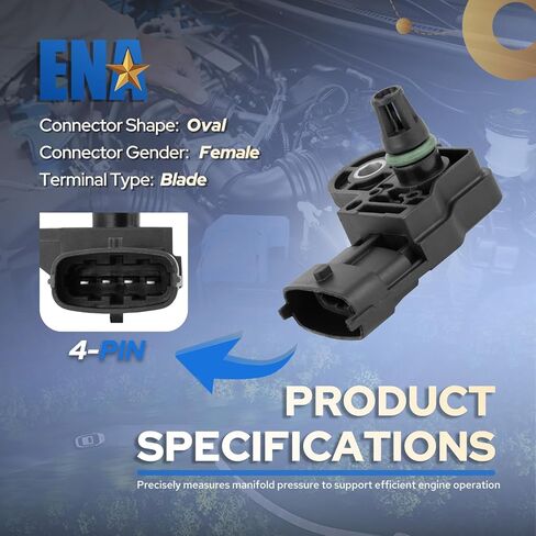 ENA Manifold Absolute Pressure Sensor Compatible with 2011 2012 2013 2014 2015 2016 2017 2018 2019 2020 2021 2023 Ford F150 Escape Focus Transit 150 250 350 350HD Replacement for AS437 CV2A9F479AA in Kuwait
