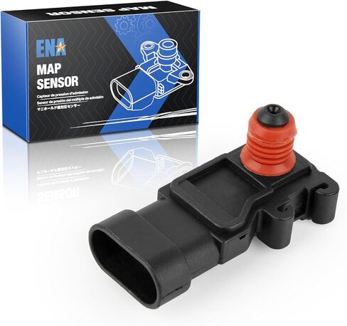 ENA Manifold Absolute Pressure Sensor Compatible with 1997-2019 Chevy Chevrolet GMC Honda Buick Cadillac Pontiac Isuzu Alero Amigo Astra Ascender Axiom Bravada Canyon Cavalier Replacement for AS60 in Kuwait