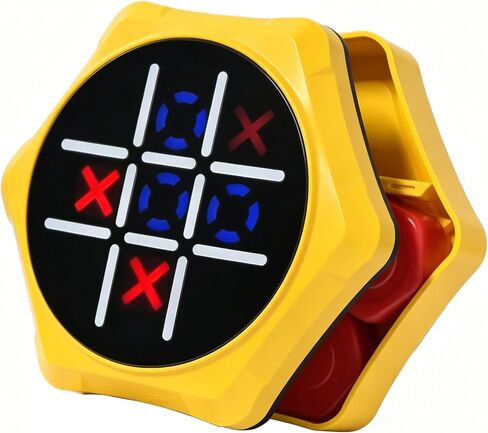 Rechargeable Electronic Tic Tac Toe Game, 5-in-1 Handheld Puzzle Console, LED Light Interactive Board Game Portable Travel Game for Kids and Adults, Educational Birthday, Ages 5+ in Saudi Arabia
