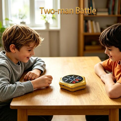 Rechargeable Electronic Tic Tac Toe Game, 5-in-1 Handheld Puzzle Console, LED Light Interactive Board Game Portable Travel Game for Kids and Adults, Educational Birthday, Ages 5+ in Saudi Arabia