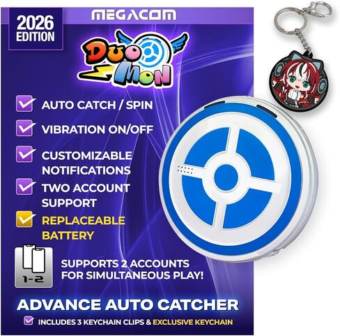 Megacom DuoMon Advance Auto Catcher for Pokemon Go Plus - 2 Account Play, Auto Catch, Auto Spin, Customizable Settings - 2026 Edition in Saudi Arabia
