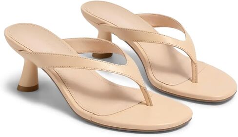 Coutgo Womens Kitten Low Heels Sandals Open Toe Flip Flops Slides Slip On Summer Dress Shoes in Saudi Arabia