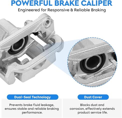 Rear Brake Calipers for Kia Sorento 2011-2020,for Hyundai Santa Fe 2010-2016, Santa Fe Sport 2013-2018, Santa Fe XL, Rear Driver & Passenger Side, Replace 19-B6271S 19-B6270S, 2PCS w/Bracket in Kuwait