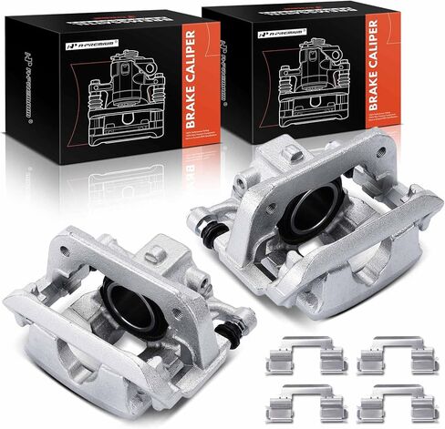 A-Premium Disc Brake Caliper Assembly with Bracket Compatible with Mini Cooper Countryman 2011-2016 1.6L, Cooper Paceman 2013-2016 1.6L - Front Driver and Passenger Side, 2Pcs in Kuwait