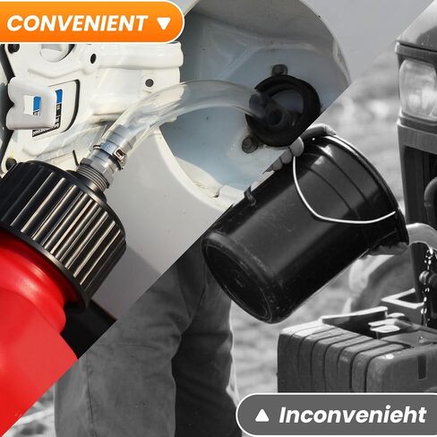 طقم بديل كامل لإبريق وقود السباق قطعة واحدة - غطاء إبريق 3042 وخرطوم وقود PVC لعلب وقود السباق سعة 5/5.5 جالون، متوافق مع أباريق الوقود Scribner وJegs وVP in Kuwait