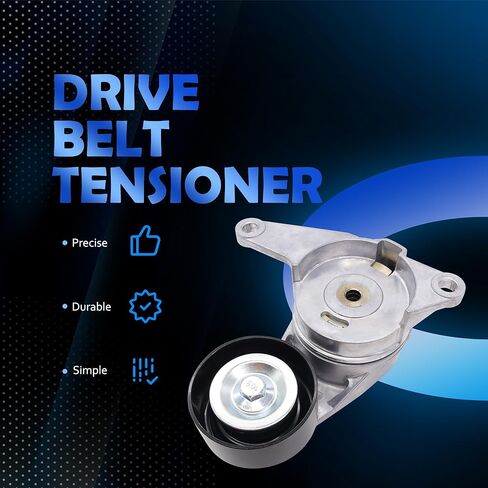 HiSport Drive Belt Tensioner Assembly with Pulley - Compatible with Chevrolet Equinox Impala Malibu Camaro & GMC Acadia Terrain & Cadillac CTS & Buick Allure & Pontiac G6 & Saab 9-3, Replace# 12575509 in Kuwait