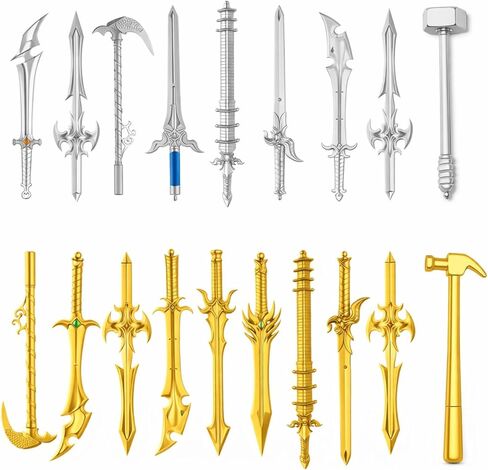 Yexiya 24 Pack Ancient Sword Pens Set Gel Ink Novelty Fun Cool Sword Plastic Gel Ink Cool Pens for Christmas Birthday Party Presents and Writing Random Style in Saudi Arabia