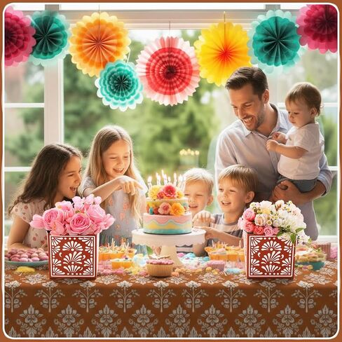 6 Pcs Platos De Barro Mexican Flower Boxes Mexicanos Cielito Lindo Party Centerpiece Decoration Mexican Paper Gift Boxes Flower Vase Terracotta Clay Pottery for Cinco De Mayo Table Party in Kuwait