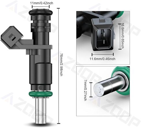 7531634 Fuel Injectors Compatible with BMW 328i xDrive (2009 2010 2011 2012 2013) L6 3.0L, 6 Hole Injectors, Replace #13537531634, FJ748, 800-1725N, 1353753163, 8001725N |Set of 6| in Saudi Arabia