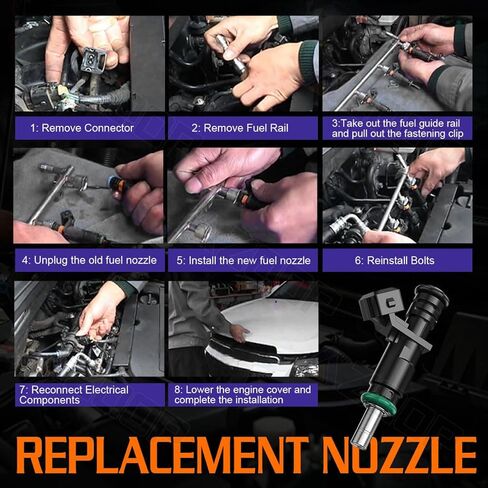 7531634 Fuel Injectors Compatible with BMW 328i xDrive (2009 2010 2011 2012 2013) L6 3.0L, 6 Hole Injectors, Replace #13537531634, FJ748, 800-1725N, 1353753163, 8001725N |Set of 6| in Saudi Arabia