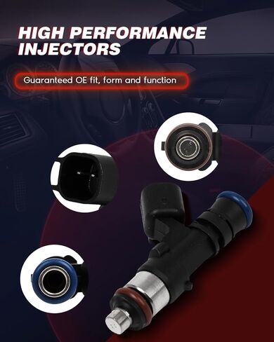 FJ1139 Injectors ANGLEWIDE Fuel Injector Compatible with 2012 2013 2014 2015 2016 2017 2018 2019 for Ford Fiesta Fuel Injectors Replace BE8Z9F593A, BE8Z9F593B, AE8E9F593AA, FJ1133,4Pcs in Kuwait