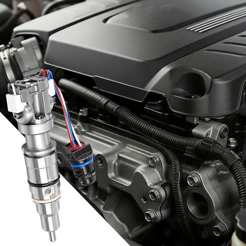 6.0L Powerstroke Fuel Injector, Compatible with Ford Super Duty (2004-2010), Compatible with Ford Excursion (2004-2010), With Sleeve & Gasket, Replacement for 4C3Z9E527AA, BRM, AP60901 in Saudi Arabia