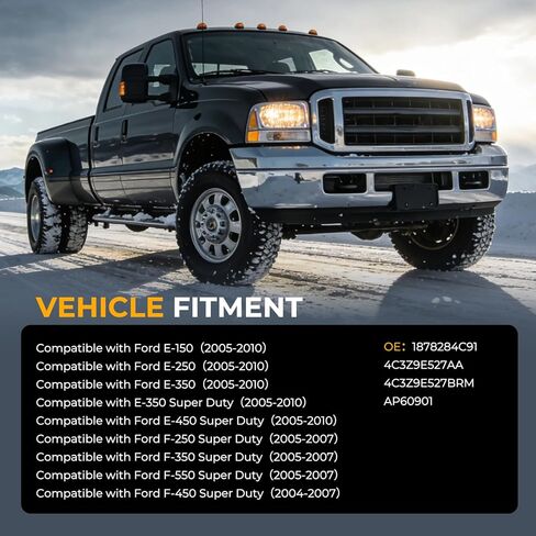 6.0L Powerstroke Fuel Injector, Compatible with Ford Super Duty (2004-2010), Compatible with Ford Excursion (2004-2010), With Sleeve & Gasket, Replacement for 4C3Z9E527AA, BRM, AP60901 in Saudi Arabia