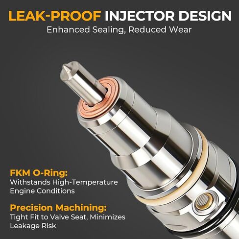 6.0L Powerstroke Fuel Injector, Compatible with Ford Super Duty (2004-2010), Compatible with Ford Excursion (2004-2010), With Sleeve & Gasket, Replacement for 4C3Z9E527AA, BRM, AP60901 in Saudi Arabia