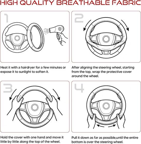 Nappa Leather Steering Wheel Cover for Tesla Model 3/Y 2016 2017 2018 2019 2020 2021 2022 2023 2024 2025, Model 3 Model Y Tesla Steering Wheel Cover Protector, Non-Slip Textured Breathable in Kuwait