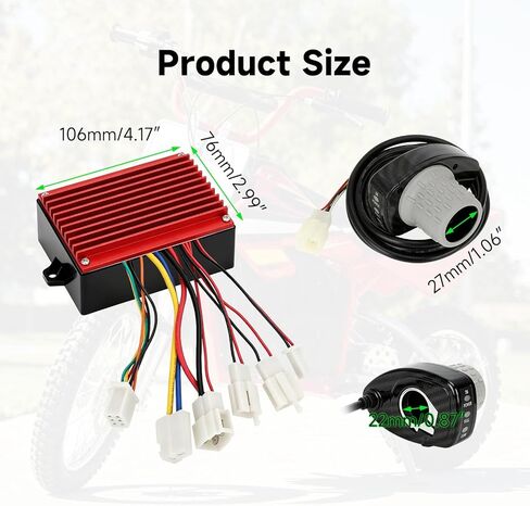 MX500 Controller and Throttle Compatible with Razor MX650 SX500 McGrath Dirt Rocket Bike, 36V Control Module for RSF650 Electric Dirt Bike Motocross EcoSmart Scooter Parts Twist Throttle Grips in Kuwait