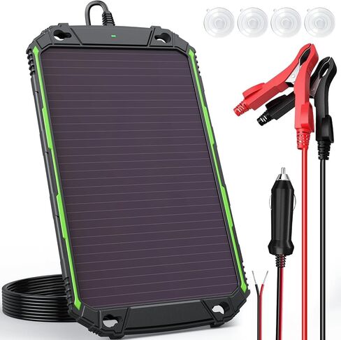 Sun Energise 15W 12V Solar Battery Charger & Maintainer PRO, Built-in Smart MPPT Charge Controller, Waterproof 12 Volt Solar Panel Trickle Charging Kits for Car Auto Boat RV Marine Trailer Camper in Kuwait