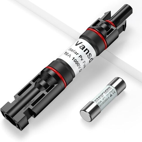 Vansdon 5PCS 15A Solar Fuse Holder Inline，Solar PV Fuse Holder,Waterproof Solar Fuse Connector for Solar Panel and Solar Controller in Kuwait