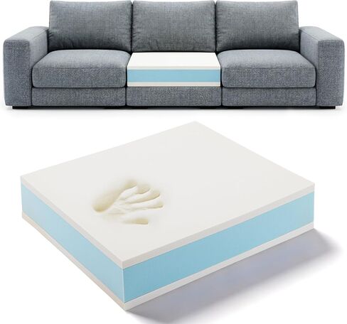 BALAPET Memory Foam Couch Cushion Replacement, Sofa Cushion Replacement Insert, 3-Layer Foam Seat Cushion, Upholstery Foam for Couch Chair Seat, Cuttable DIY, No Cover(24×24×6in) in Kuwait