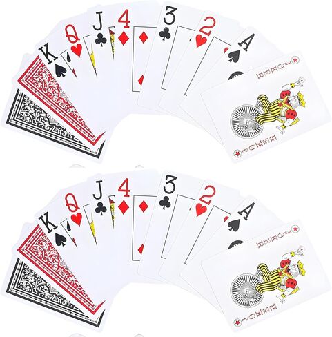 مجموعة أوراق لعب Bexter 4 Decks Royal Poker بحجم 100% من البلاستيك مع حقيبة تخزين بلاستيكية، مقاومة للماء ومتينة، بطاقات على طراز الكازينو للبوكر والبلاك جاك والسفر وليلة اللعب in Kuwait
