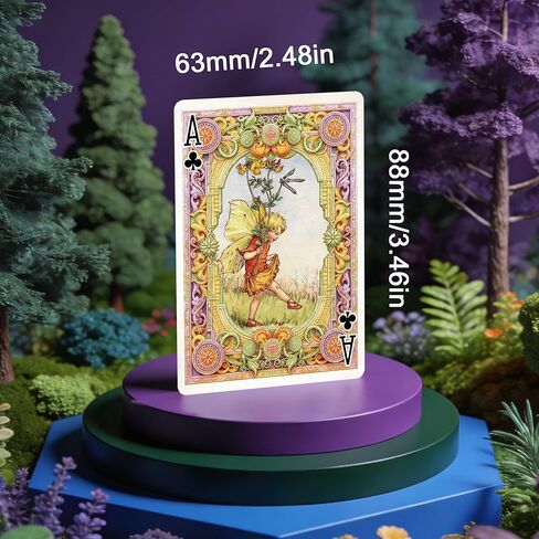 Vintage Style Forest Elf Theme Playing Cards, Double-Sided Anti-Slip Texture Design, 54 Exquisite Non-Repeating Illustrations, Perfect in Kuwait