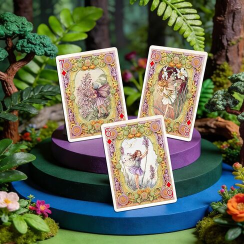 Vintage Style Forest Elf Theme Playing Cards, Double-Sided Anti-Slip Texture Design, 54 Exquisite Non-Repeating Illustrations, Perfect in Kuwait