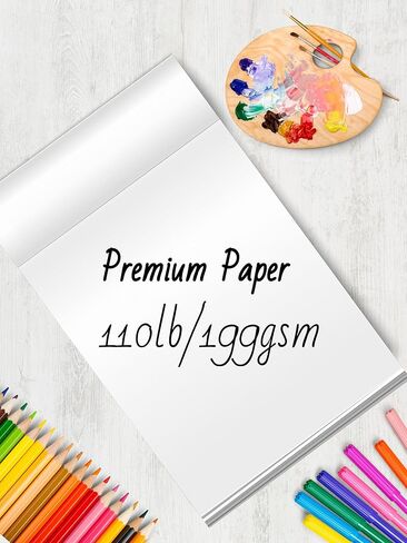 Sketchbook 8.5x11, 60 Pages, Top Spiral Bound Sketch Pad, Heavyweight 110lb/199gsm Thick Drawing Paper, Large Art Sketch Book for Kids, Adults & Beginners, Ideal for Sketching, Coloring & Doodling in Saudi Arabia