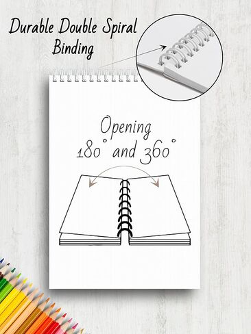 Sketchbook 8.5x11, 60 Pages, Top Spiral Bound Sketch Pad, Heavyweight 110lb/199gsm Thick Drawing Paper, Large Art Sketch Book for Kids, Adults & Beginners, Ideal for Sketching, Coloring & Doodling in Saudi Arabia