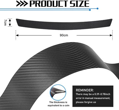 Car Rear Bumper Protector for Lucid Air Touring 2022–2025 2023 2024 2026, Carbon Fiber Texture Scratch Resistant Strip, Thin Trunk Entry Buffer Protective Film for Car SUV Trunk in Kuwait