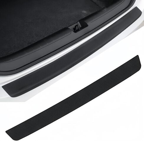 Rear Bumper Guard for Cadillac Escalade IQ 2025-2026 Carbon Fiber Trunk Scuff Plate Protector Rear Sill Guard Scratch Resistant Tailgate Entry Cover in Saudi Arabia