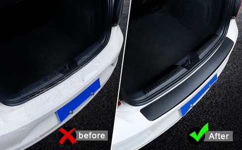 Rear Bumper Guard for Cadillac Escalade IQ 2025-2026 Carbon Fiber Trunk Scuff Plate Protector Rear Sill Guard Scratch Resistant Tailgate Entry Cover in Saudi Arabia