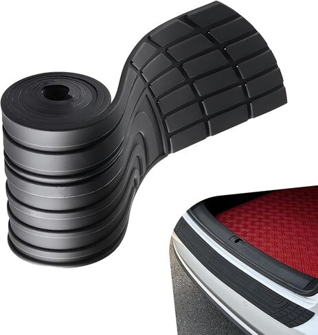 Car Trunk Edge Protector Strip, Trimmable Anti-Scratch Non-Slip Silicone Guard Strip, Self-Adhesive Rubber Trunk Edge Guard, Universal for Cars SUVs Trucks (Black) in Kuwait