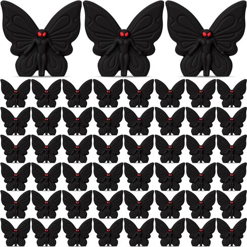 Chunful 50 Pcs Mini Mothman Figurines Tiny Moth Man Figures Bulk Small Mothman Statue Cute Cryptid Creature for Cake Garden Window Desktop Decor Hide Seek Birthday Party Gifts Collectibles in Saudi Arabia