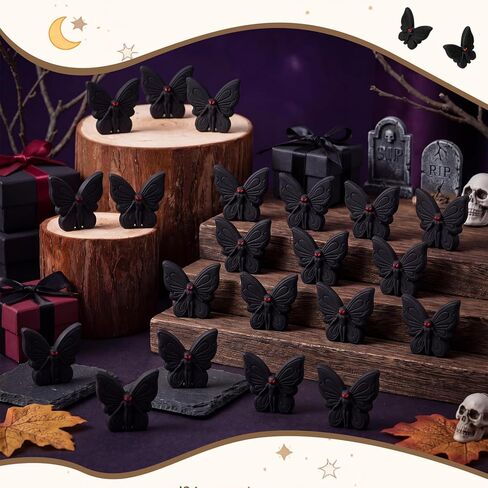 Chunful 50 Pcs Mini Mothman Figurines Tiny Moth Man Figures Bulk Small Mothman Statue Cute Cryptid Creature for Cake Garden Window Desktop Decor Hide Seek Birthday Party Gifts Collectibles in Saudi Arabia