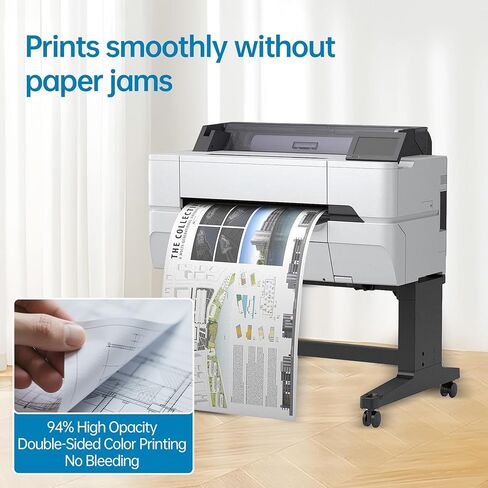 wide format, Inkjet Printer Paper 36 Inch x 150 ft 4 Roll, 2 Inch Core CAD Bond Rolls, 95 Bright, 30lb Plotter Paper for Wide Format Printer in Saudi Arabia
