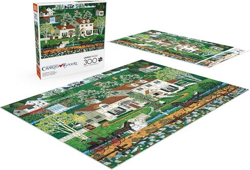 Buffalo Games Charles Wysocki - Gingernut Valley - أحجية الصور المقطوعة 300 قطعة - 21.25 × 15 بوصة - أشكال كبيرة الحجم - تتضمن ملصقًا - 300 قطعة ألغاز للبالغين in Kuwait