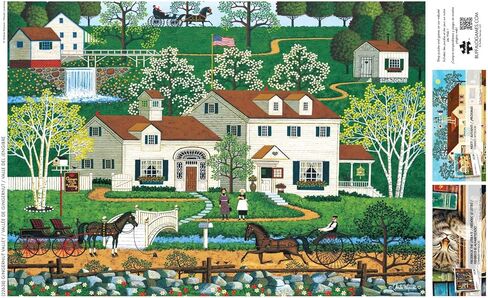 Buffalo Games Charles Wysocki - Gingernut Valley - أحجية الصور المقطوعة 300 قطعة - 21.25 × 15 بوصة - أشكال كبيرة الحجم - تتضمن ملصقًا - 300 قطعة ألغاز للبالغين in Kuwait